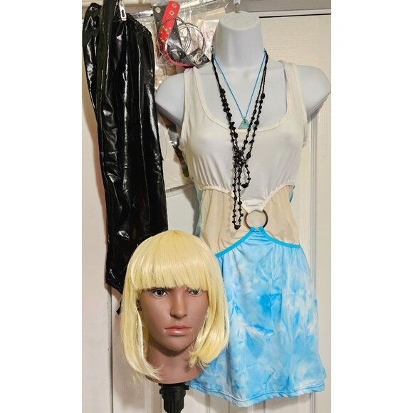 Pretty Lady Woman Costume Dress Wig Boots Jewelry Vivian Ward Cosplay Adult MD - Picture 1 of 11